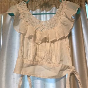 Free People Side Tie Crop Top Sz Small